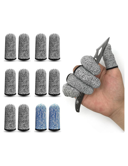 12 Protectores de Dedos Resistentes a Cortes QISLOA 12 Protectores de Dedos Resistentes a Cortes QISLOA