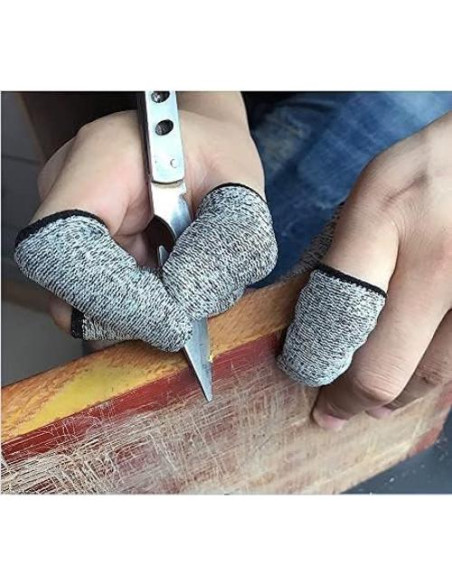 12 Protectores de Dedos Resistentes a Cortes QISLOA 12 Protectores de Dedos Resistentes a Cortes QISLOA