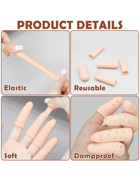 20 Fundas de Gel para Dedos HINGTAI Protección Heridas 20 Fundas de Gel para Dedos HINGTAI Protección Heridas