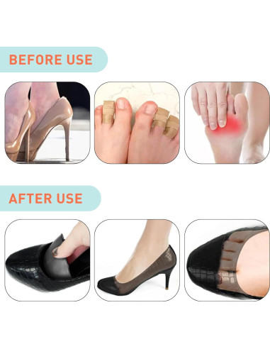 Rellenos para Zapatos UamGlsob 3 Pares Ajustables Negros