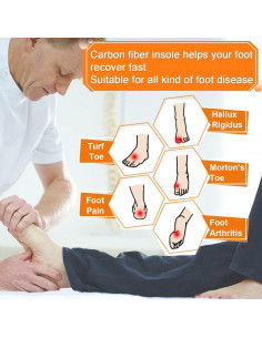 Plantillas de fibra de carbono QRFDTSOQY para alivio del pie 2