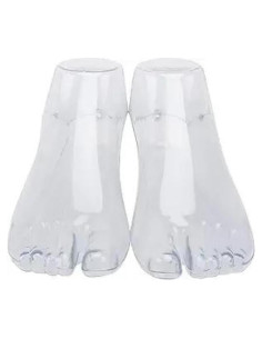 Pies de Maniquí Plástico Transparente para Modelado de Zapatos