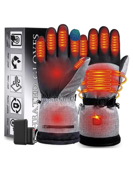Guantes Calentados EITVLAGE Recargables Táctiles Impermeables Guantes Calentados EITVLAGE Recargables Táctiles Impermeables