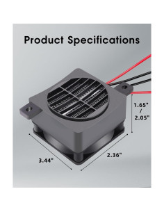 Calentador de aire cerámico portátil Irosiy 12V 50W compacto 2