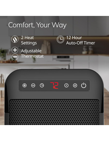 Calentador Cerámico Personal Lasko MyHeat Max 1500W Negro Calentador Cerámico Personal Lasko MyHeat Max 1500W Negro
