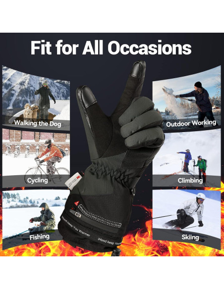 Guantes Calentados iHood Táctiles Recargables Impermeables Guantes Calentados iHood Táctiles Recargables Impermeables