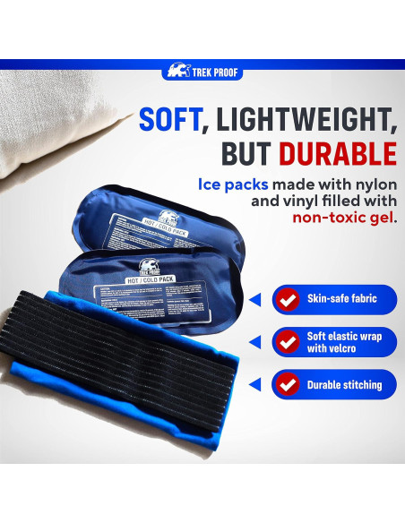 Paquete de Hielo Trek Proof - Juego de 3 Piezas Terapéutico Paquete de Hielo Trek Proof - Juego de 3 Piezas Terapéutico