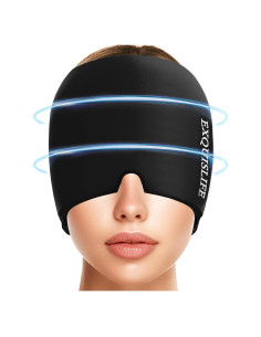 Sombrero Alivio Migrañas EXQUISLIFE Negro Terapia Fría