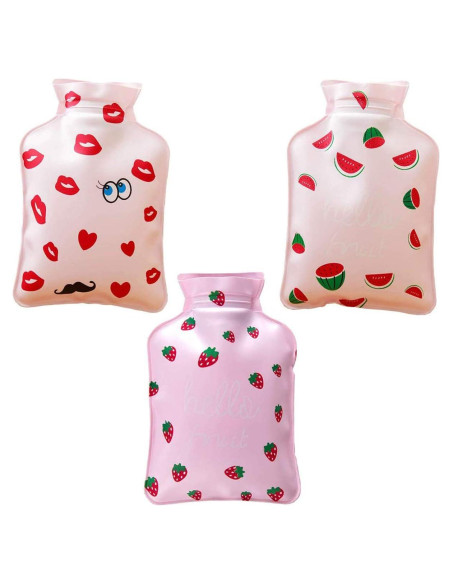 3 Piezas Bolsa de Agua Caliente Goeielewe Rosa 16x10.4cm 3 Piezas Bolsa de Agua Caliente Goeielewe Rosa 16x10.4cm