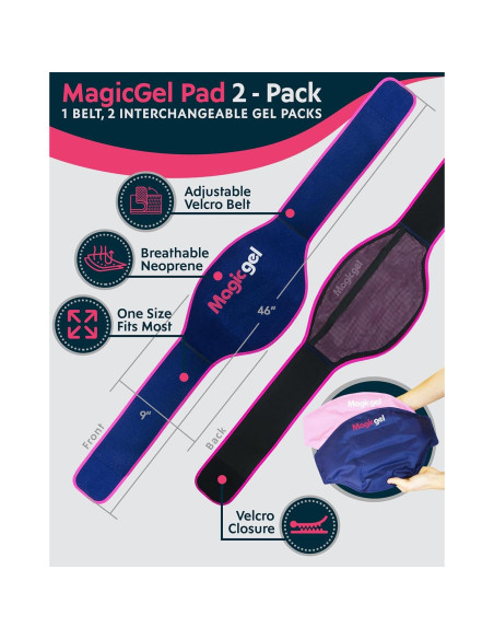Paquete de Hielo Gel Mágico para Espalda - 2 Unidades Reutilizables Paquete de Hielo Gel Mágico para Espalda - 2 Unidades Reutilizables