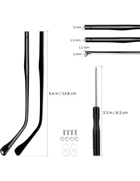Kit de Reemplazo de Brazos de Gafas Metal BESPORTBLE - Universal Kit de Reemplazo de Brazos de Gafas Metal BESPORTBLE - Universal
