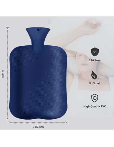 Botella de Agua Caliente 2L OliviaLiving Azul Profundo