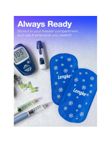 Paquete de Hielo Reutilizable LENGKE 2 Pcs 160g para Insulina