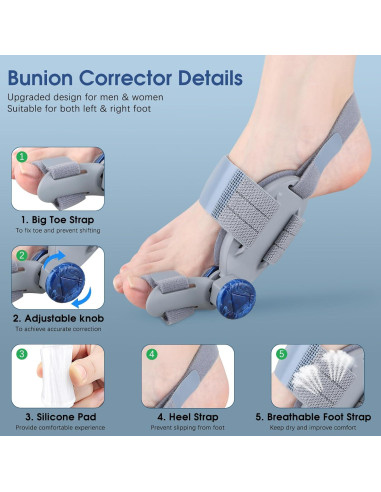 Corrector de Juanetes KASHEVI Ajustable para Alivio Dolor