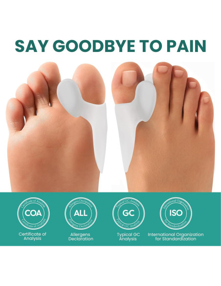 Protector de Bunion Welnove, 8 Almohadillas de Gel Transparente Protector de Bunion Welnove, 8 Almohadillas de Gel Transparente