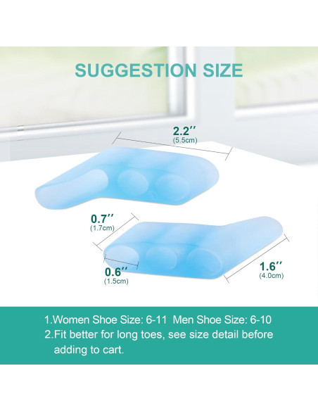 Separadores de Dedos Meñiques Welnove - 8 Piezas Azul Separadores de Dedos Meñiques Welnove - 8 Piezas Azul