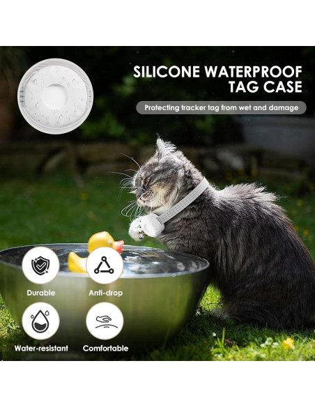 Rastreador GPS para Gatos HONGTOP Blanco, Sin Cuota Mensual Rastreador GPS para Gatos HONGTOP Blanco, Sin Cuota Mensual