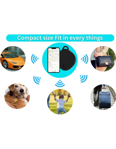 Rastreador GPS Chiheng para Apple Findmy - Negro
