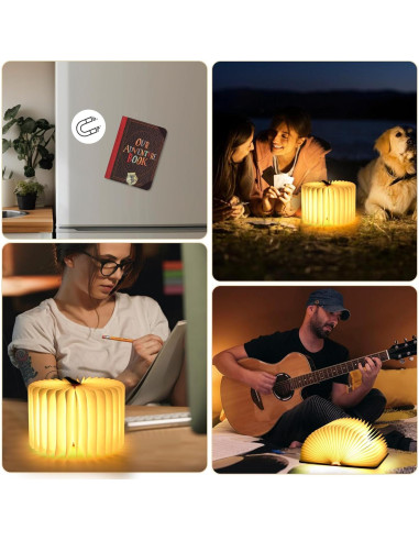 Lámpara Plegable 3D LED WILLQWECAT - Luz Nocturna Libro