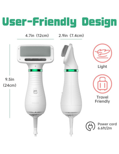 Secador de Pelo para Mascotas LIVEKEY 300W 2 en 1 Portátil