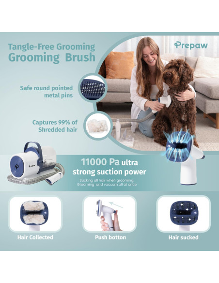 Kit de Aseo para Mascotas 4 en 1 PrePaw con Aspiradora 11000Pa Kit de Aseo para Mascotas 4 en 1 PrePaw con Aspiradora 11000Pa