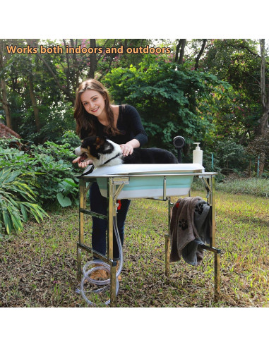 Estación de Lavado Plegable Dogvingpk para Perros y Gatos