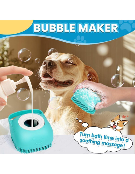 Juego de 3 cepillos de baño para perros UGNEL - Masaje y acicalamiento Juego de 3 cepillos de baño para perros UGNEL - Masaje y acicalamiento