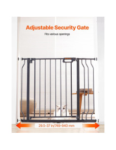 Puerta para Bebés y Mascotas VEVOR Ajustable 74.93-93.98 cm 2