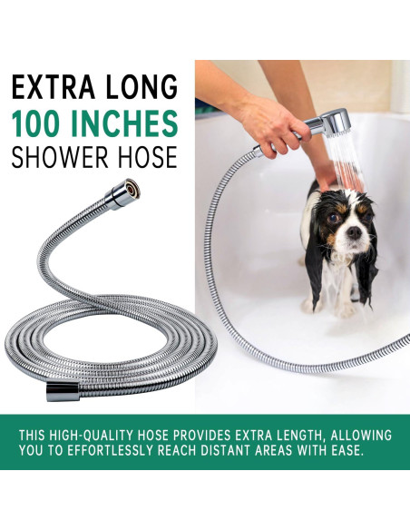 Ducha para Perros V-Frankness 3 Modos con Manguera 254 cm Ducha para Perros V-Frankness 3 Modos con Manguera 254 cm