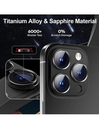 Protector de Lente de Cámara CADYFWYV para iPhone 16 Pro/Pro Max