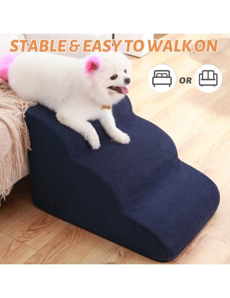 Escalera para Perros Aodisman 3 Pasos 40,64 cm Azul Escalera para Perros Aodisman 3 Pasos 40,64 cm Azul