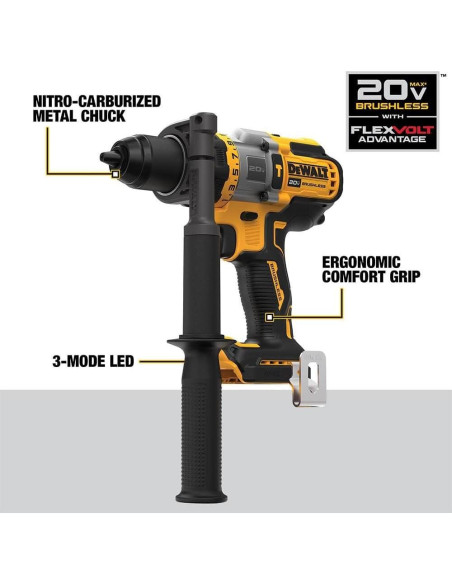 Taladro de Percusión Inalámbrico DEWALT DCD999B 20V 1/2" Taladro de Percusión Inalámbrico DEWALT DCD999B 20V 1/2"
