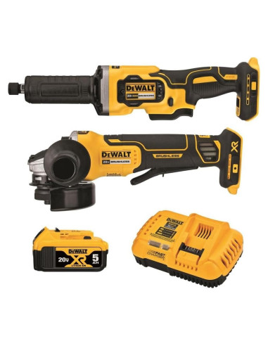 Kit Amoladoras Inalámbricas DEWALT 20V MAX DCK203P1 2 Pzas