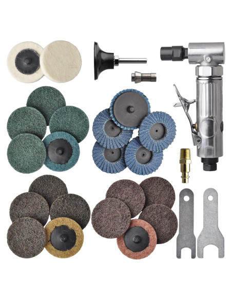 Esmeril neumático angular TOOLPEAK 1/4" 20,000 RPM 22 discos Esmeril neumático angular TOOLPEAK 1/4" 20,000 RPM 22 discos