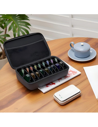 Estuche Organizador de Gafas de Sol de Viaje EVA Negro