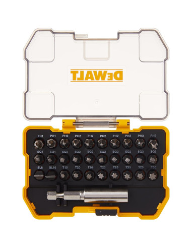 Juego de Destornilladores DEWALT DWAX100, 31 Piezas, Acero S2