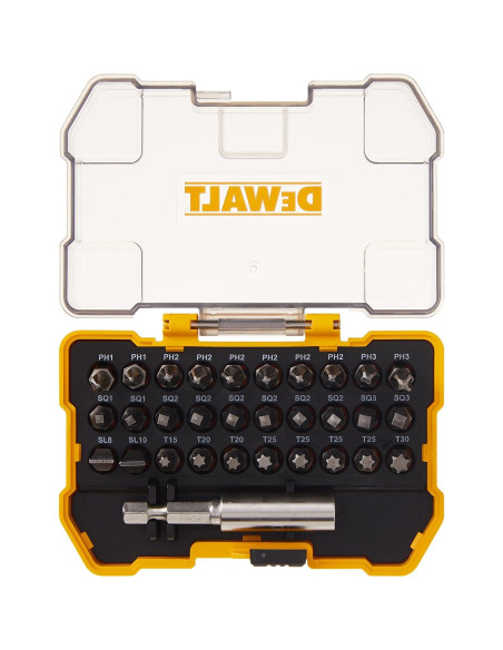 Juego de Destornilladores DEWALT DWAX100, 31 Piezas, Acero S2 Juego de Destornilladores DEWALT DWAX100, 31 Piezas, Acero S2
