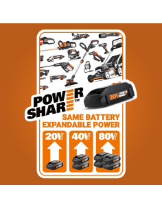 Taladro de Percusión Inalámbrico Worx WX352L 20V 1/2" 2