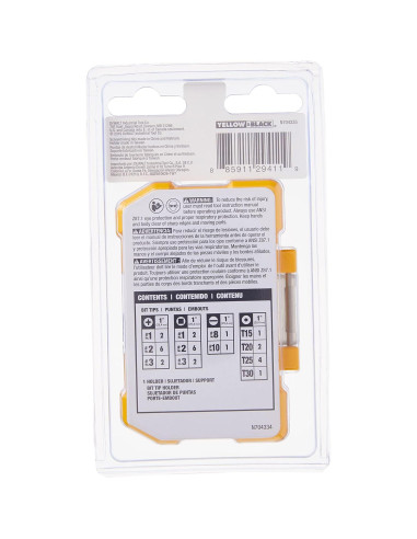 Juego de Destornilladores DEWALT DWAX100, 31 Piezas, Acero S2
