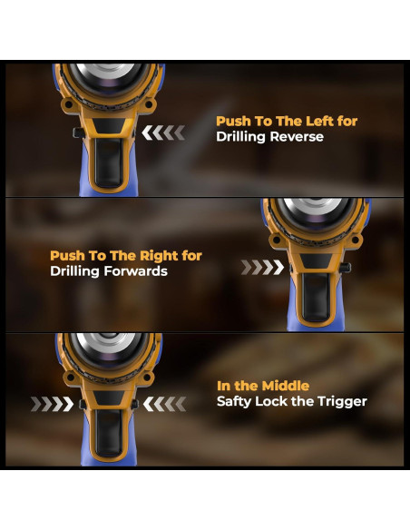 Taladro de Martillo Inalámbrico Funnywhale 20V Sin Batería Taladro de Martillo Inalámbrico Funnywhale 20V Sin Batería