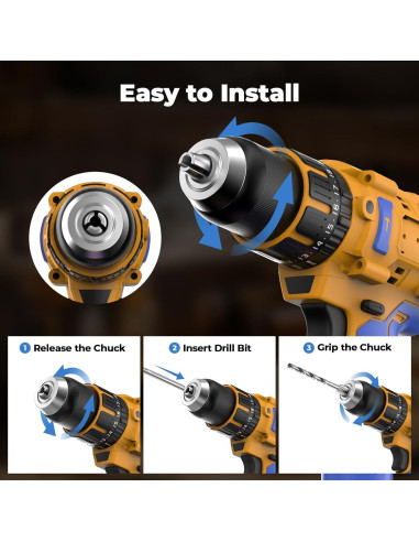 Taladro de Martillo Inalámbrico Funnywhale 20V Sin Batería