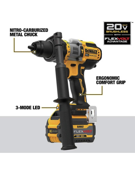 Taladro de Percusión Inalámbrico DEWALT 20V MAX DCD999T1 Taladro de Percusión Inalámbrico DEWALT 20V MAX DCD999T1