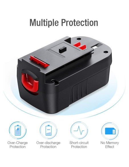 Batería de Reemplazo Powerextra 6.0Ah 18V para Black&Decker Batería de Reemplazo Powerextra 6.0Ah 18V para Black&Decker
