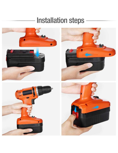 Batería de Reemplazo Powerextra 6.0Ah 18V para Black&Decker
