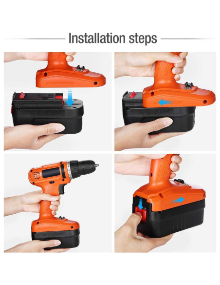 Batería de Reemplazo Powerextra 6.0Ah 18V para Black&Decker Batería de Reemplazo Powerextra 6.0Ah 18V para Black&Decker