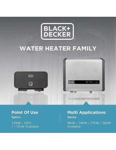 Calentador de Agua Eléctrico Sin Tanque Black+Decker 36kW