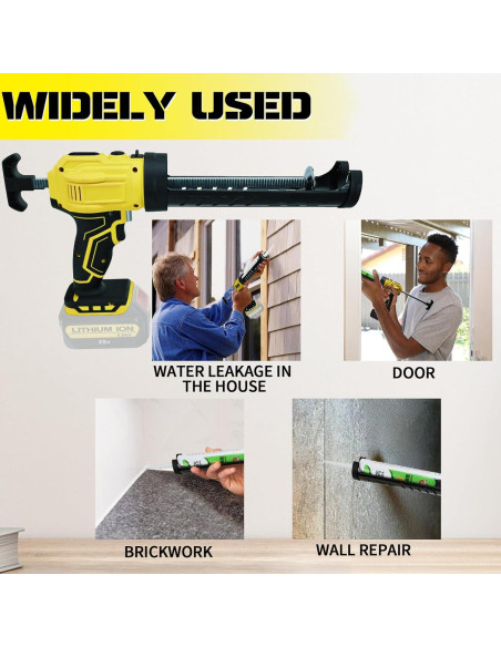 Pistola de Calafateo Inalámbrica Dewalt 20V con Luz LED 300ml Pistola de Calafateo Inalámbrica Dewalt 20V con Luz LED 300ml