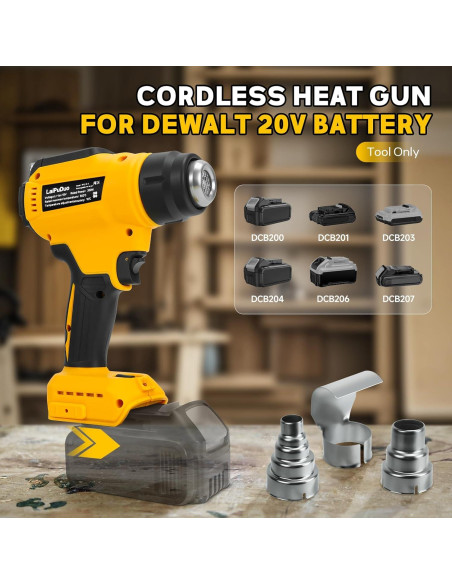 Pistola de Calor Inalámbrica Dewalt 20V 300W 2 Temperaturas Pistola de Calor Inalámbrica Dewalt 20V 300W 2 Temperaturas