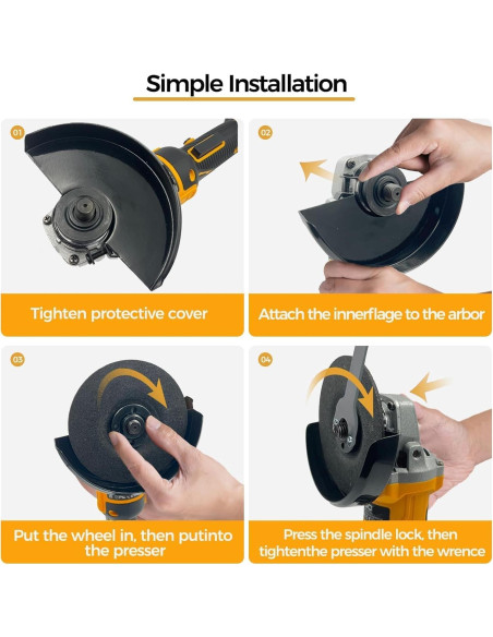 Amoladora Angular Inalámbrica DeWALT 20V 4-1/2" 11000 RPM Amoladora Angular Inalámbrica DeWALT 20V 4-1/2" 11000 RPM