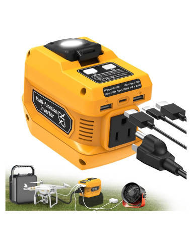 Inversor de Potencia 220W PlantPalGear para Batería Dewalt 20V